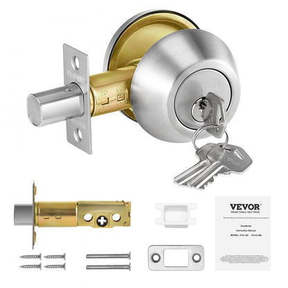 D101-SN - Durable Satin Nickel Deadbolt for Standard Doors 1-3/4” Thick
