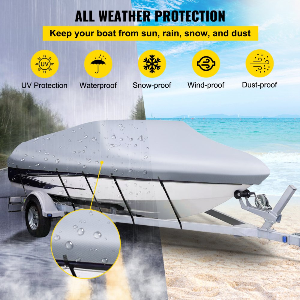 16-18.5 Boat Cover - Heavy-Duty Waterproof Protection for All Weather