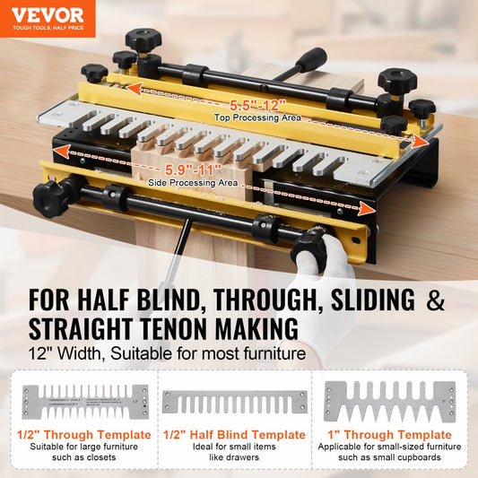 28104-3 - Durable Cast Aluminum Dovetail Jig with 4 Router Bits & 3 Templates