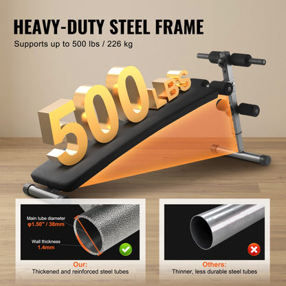 TL906 - Adjustable Weight Bench with 5 Heights for Home Gym Use