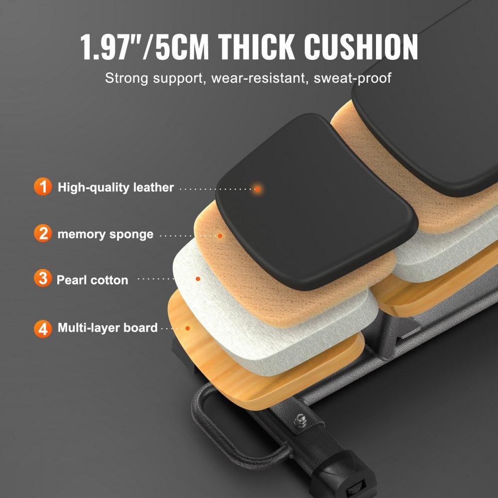 TL903 - Adjustable Fitness Bench for Home Workouts, Incline/Decline Design