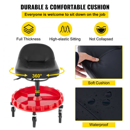 VVCCSJ4L - SKYSHALO 300 LBS Rolling Gear Seat with Pneumatic Height Adjustment