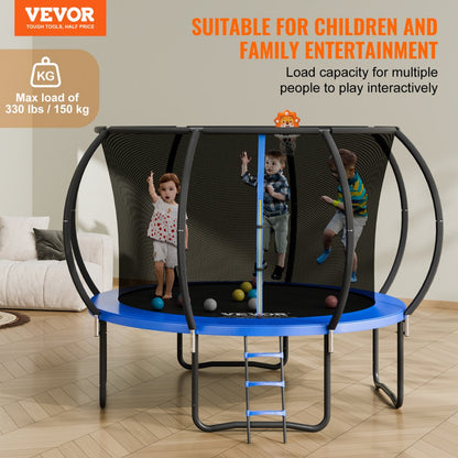 TX-B7123-10FT - 10FT Safe Trampoline for Kids & Adults, 330 lbs Capacity