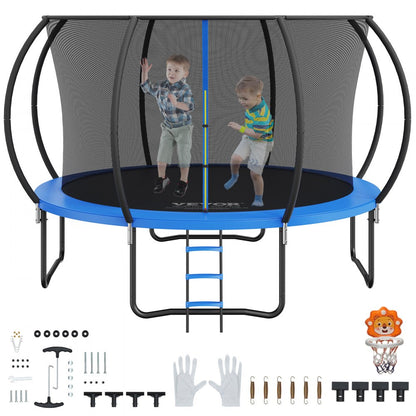 TX-B7123-12FT - Safe 12FT Trampoline for Family Fun with 400 lbs Capacity