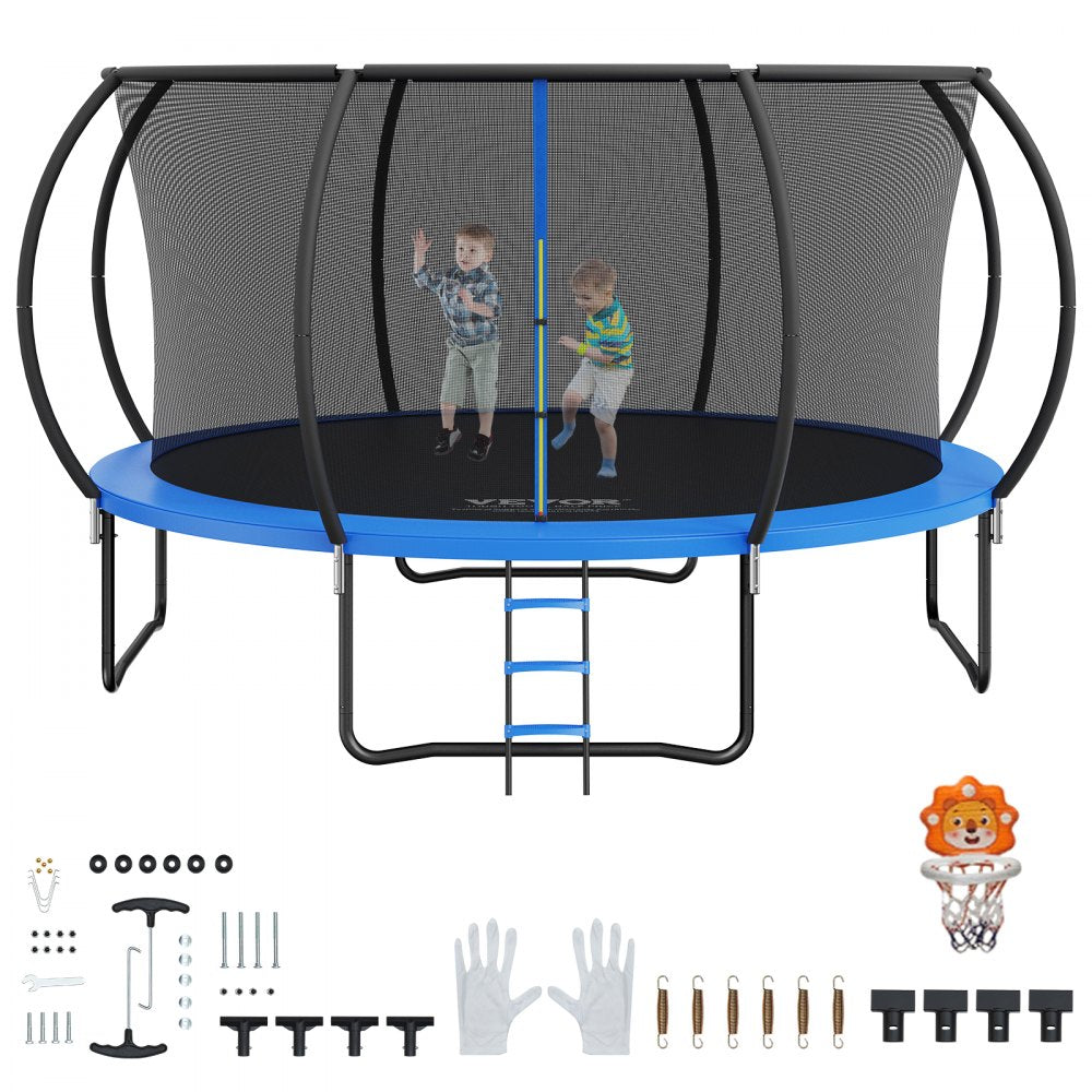 TX-B7123-14FT - 14FT Heavy-Duty Trampoline with Safety Enclosure, 450 lbs Capacity