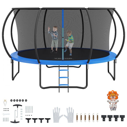 TX-B7123-14FT - 14FT Heavy-Duty Trampoline with Safety Enclosure, 450 lbs Capacity