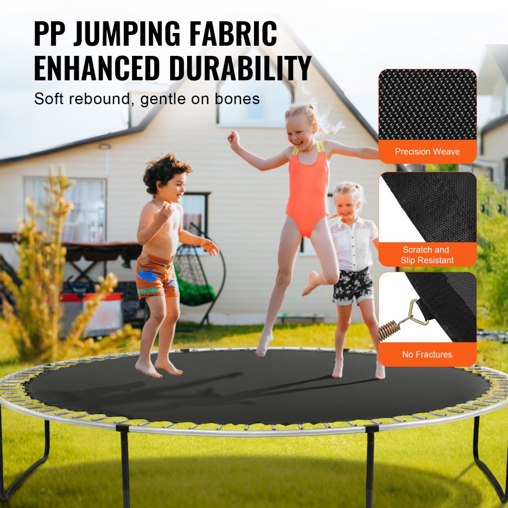 SDKC20240628CGQ - Durable 12ft Trampoline Mat with 72 V-Rings, UV Protection