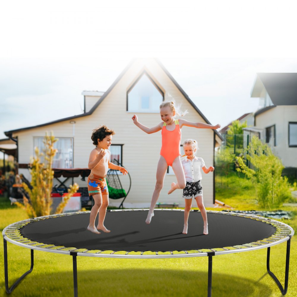 SDKC2024Y06U58CGQ - Durable 14ft Round Trampoline Mat with 96 V-Rings