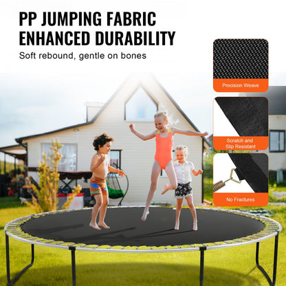 SDKC0628QYL42PO - 15ft Durable Trampoline Mat with 96 V-Rings, UV Protection