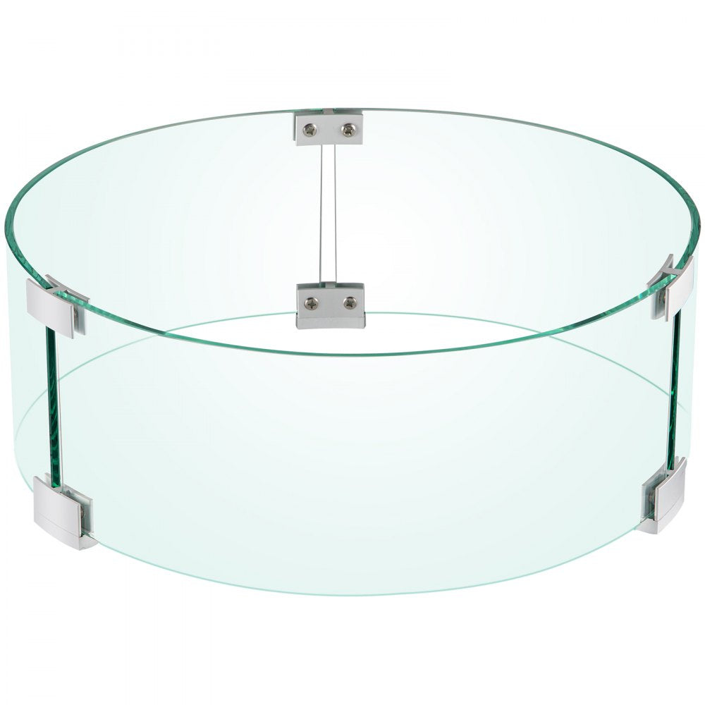 VV-FPWG-Y-17*6 - Durable Glass Fire Pit Wind Guard for Patio Protection
