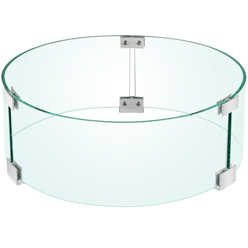 VV-FPWG-Y-17*6 - Durable Glass Fire Pit Wind Guard for Patio Protection
