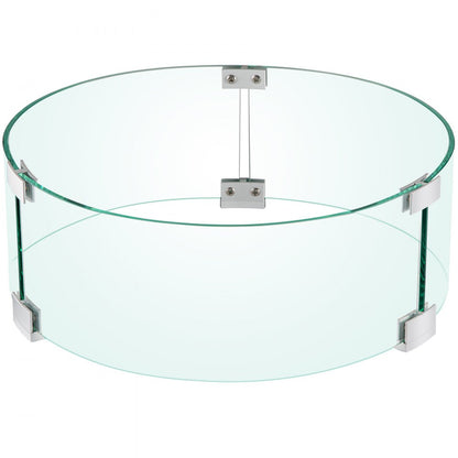 VV-FPWG-Y-17*6 - Durable Glass Fire Pit Wind Guard for Patio Protection