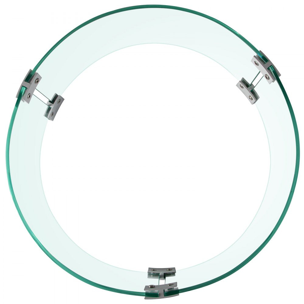 VV-FPWG-Y-17*6 - Durable Glass Fire Pit Wind Guard for Patio Protection
