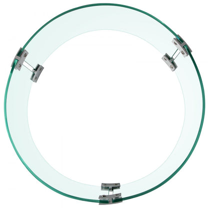VV-FPWG-Y-17*6 - Durable Glass Fire Pit Wind Guard for Patio Protection