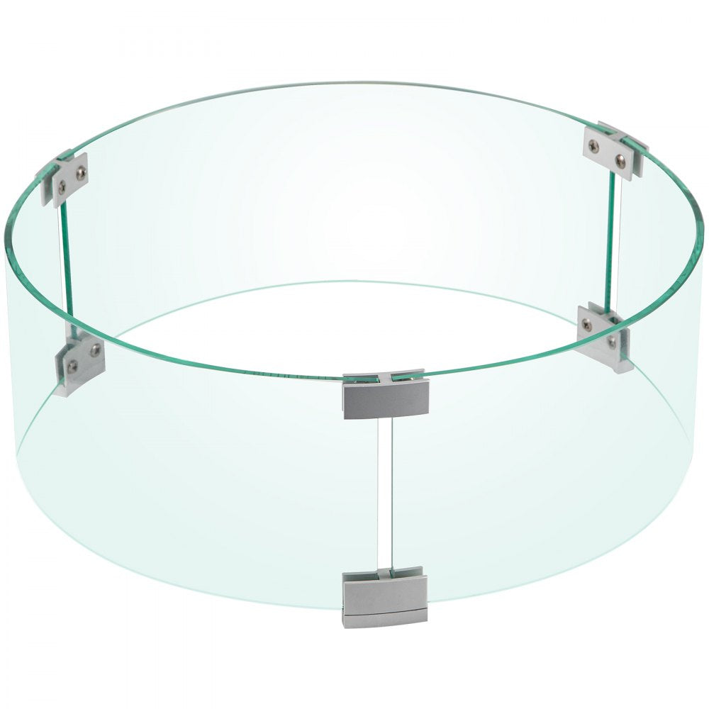 VV-FPWG-Y-17*6 - Durable Glass Fire Pit Wind Guard for Patio Protection