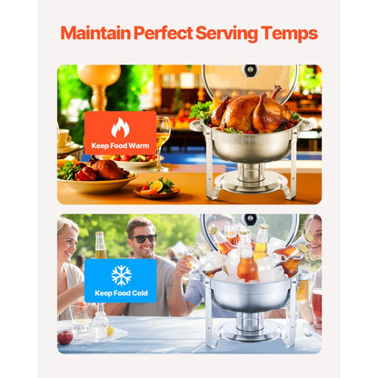 JZYYXCL5LBL4 - 5 Qt Stainless Steel Chafing Dish Set for 4 Servings