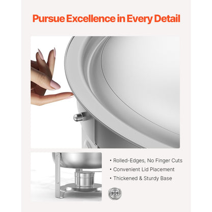 JZYYXCL5LBL4 - 5 Qt Stainless Steel Chafing Dish Set for 4 Servings