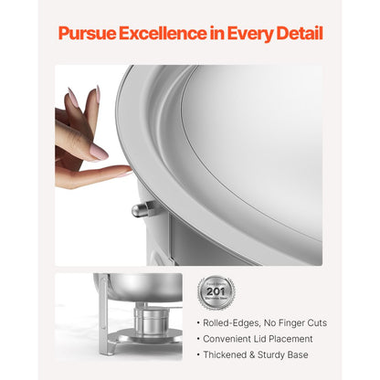 JZYYXCL5LGG2 - 5 Qt Stainless Steel Chafing Dish Set for 4 People