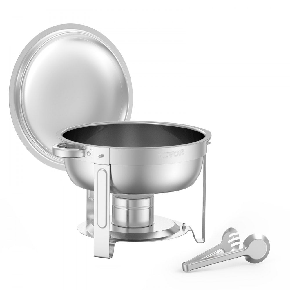 JZYYXCL5LGG4 - 5Qt Stainless Steel Round Chafing Dish Set for Events