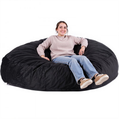 SM-FBB-02 - Comfortable Round Bean Bag Chair with Washable Velvet Cover