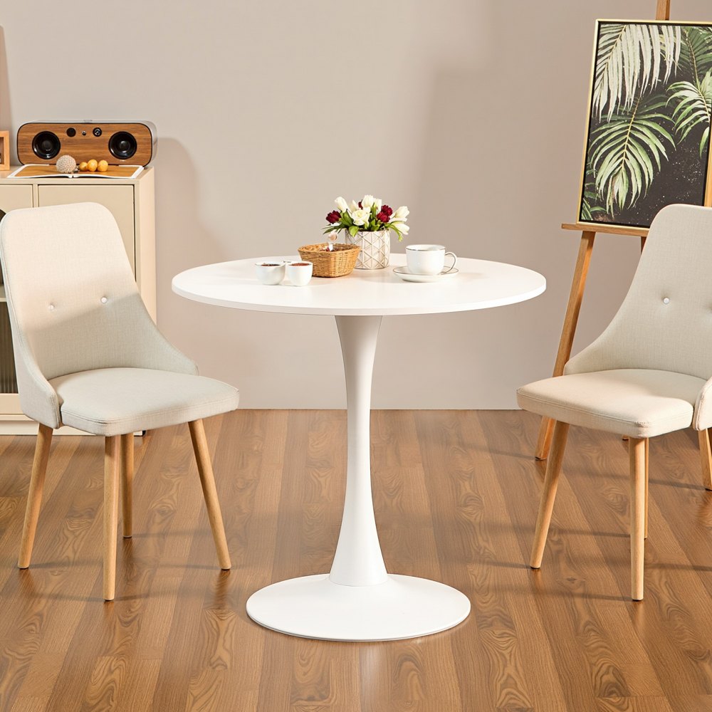 SR241142 - 31.5" White MDF Multifunctional Dining Table for 2-4
