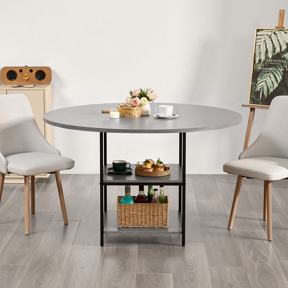 SR243012 - Grey 47" MDF Dining Table for 4-6 People, Elegant Design