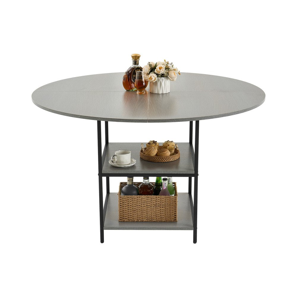 SR243012 - Grey 47" MDF Dining Table for 4-6 People, Elegant Design