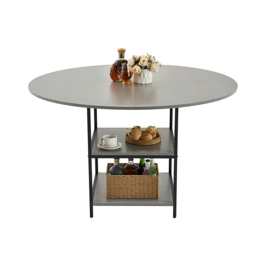 SR243012 - Grey 47" MDF Dining Table for 4-6 People, Elegant Design