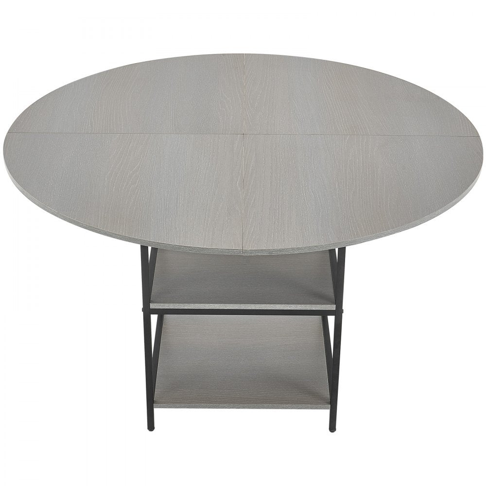 SR243012 - Grey 47" MDF Dining Table for 4-6 People, Elegant Design