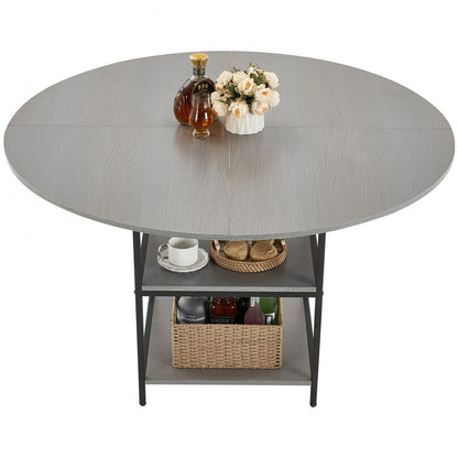 SR243012 - Grey 47" MDF Dining Table for 4-6 People, Elegant Design