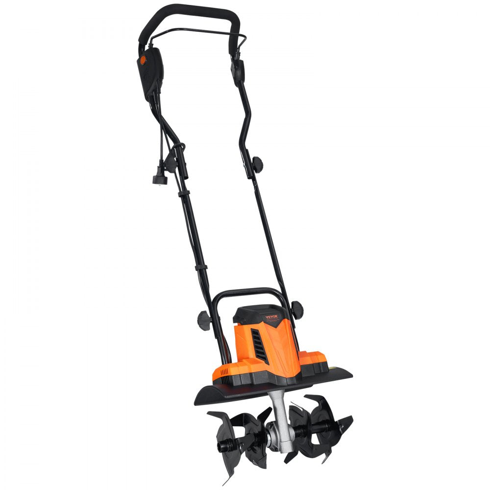 TLEG08 - VEVOR 10 Amp Compact Electric Tiller for Small Gardens, 14" Wide