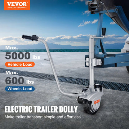 010914370195 - VEVOR 5000lb Electric Trailer Dolly with Adjustable Clamp