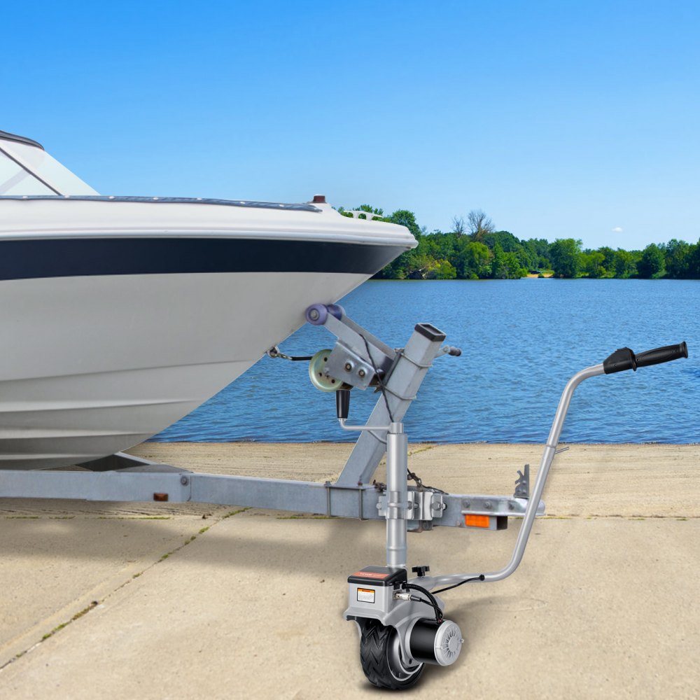 010914370195 - VEVOR 5000lb Electric Trailer Dolly with Adjustable Clamp
