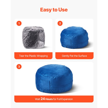 SM-SS-01 - 3ft Soft Memory Foam Bean Bag Chair with Washable Cover