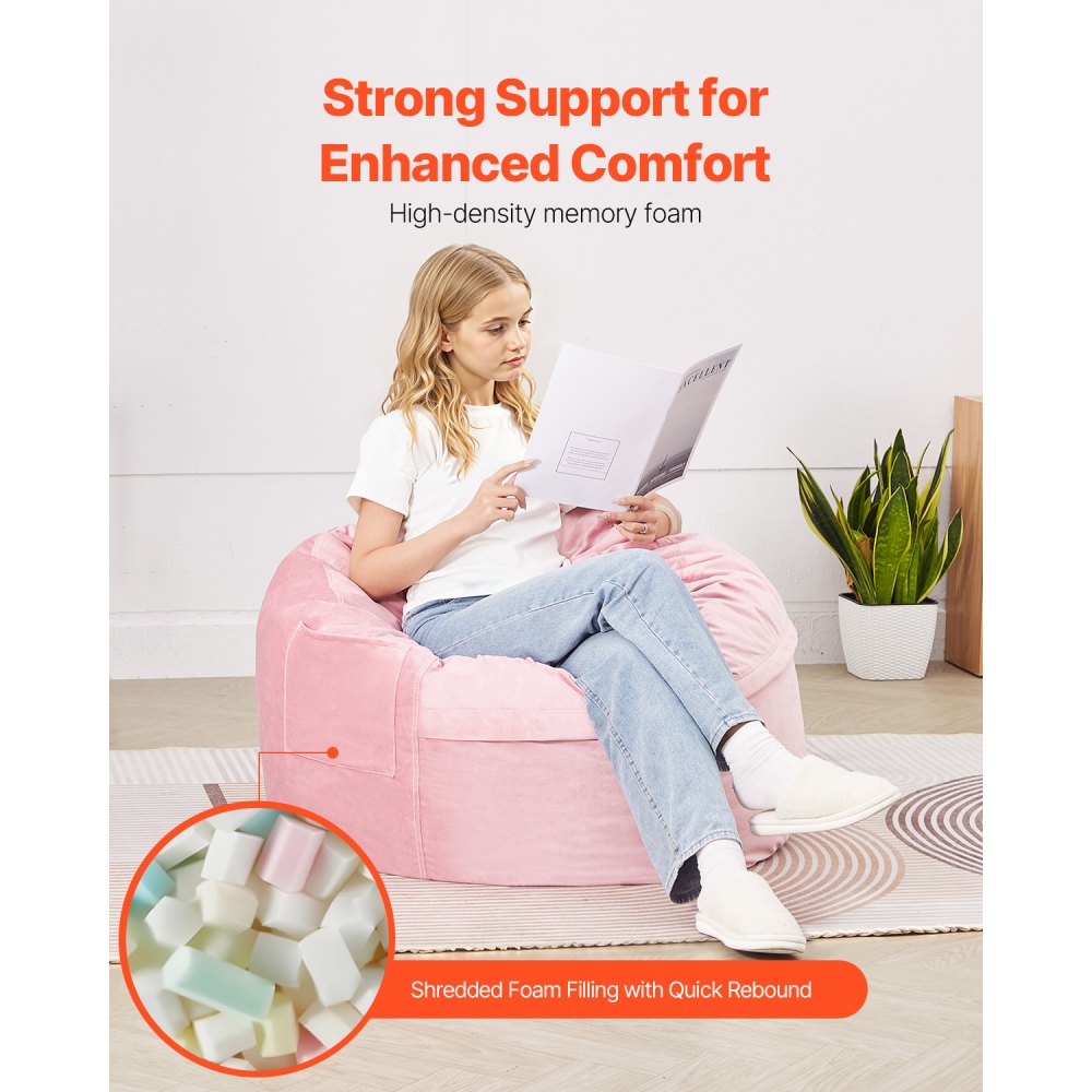 SM-SS-02 - 3ft Round VEVOR Bean Bag Chair with Removable Cover