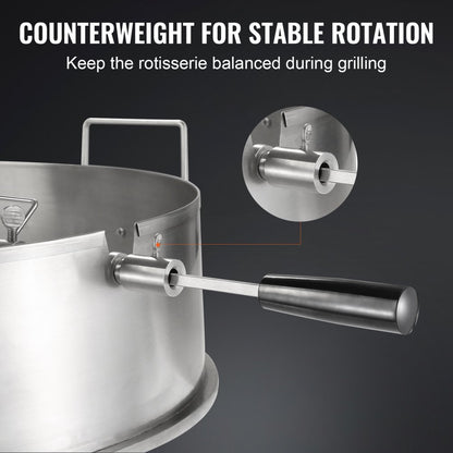 JY-MY--YX580-120 - Powerful 22" BBQ Rotisserie Ring for Effortless Grilling