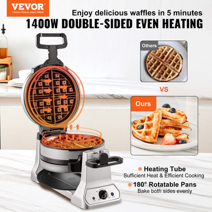 SW-2089S - 2-Layer Non-Stick Waffle Maker with 1400W Power