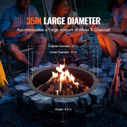 VOLD-31-8.5 - 35" Durable Round Fire Pit Ring for Outdoor Gatherings