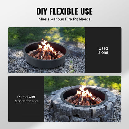 VOLD-36-8.5 - 40" Durable Carbon Steel Fire Pit Ring for Outdoor Use