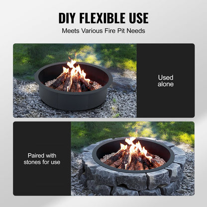 VOLD-39-10-1.5 - 45 Inch Durable Carbon Steel Fire Pit Ring