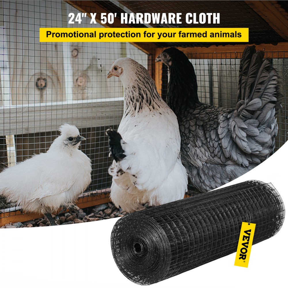 VV-HC-2450 - 24"x50' Vinyl Coated 1" Mesh Poultry & Rabbit Fence