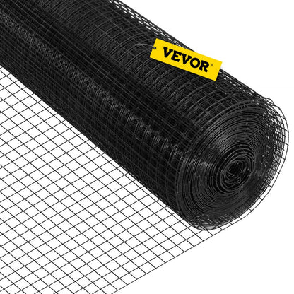 VV-HC-2450 - 24x50' Black Vinyl Coated Welded Wire Mesh for Gardens and Poultry