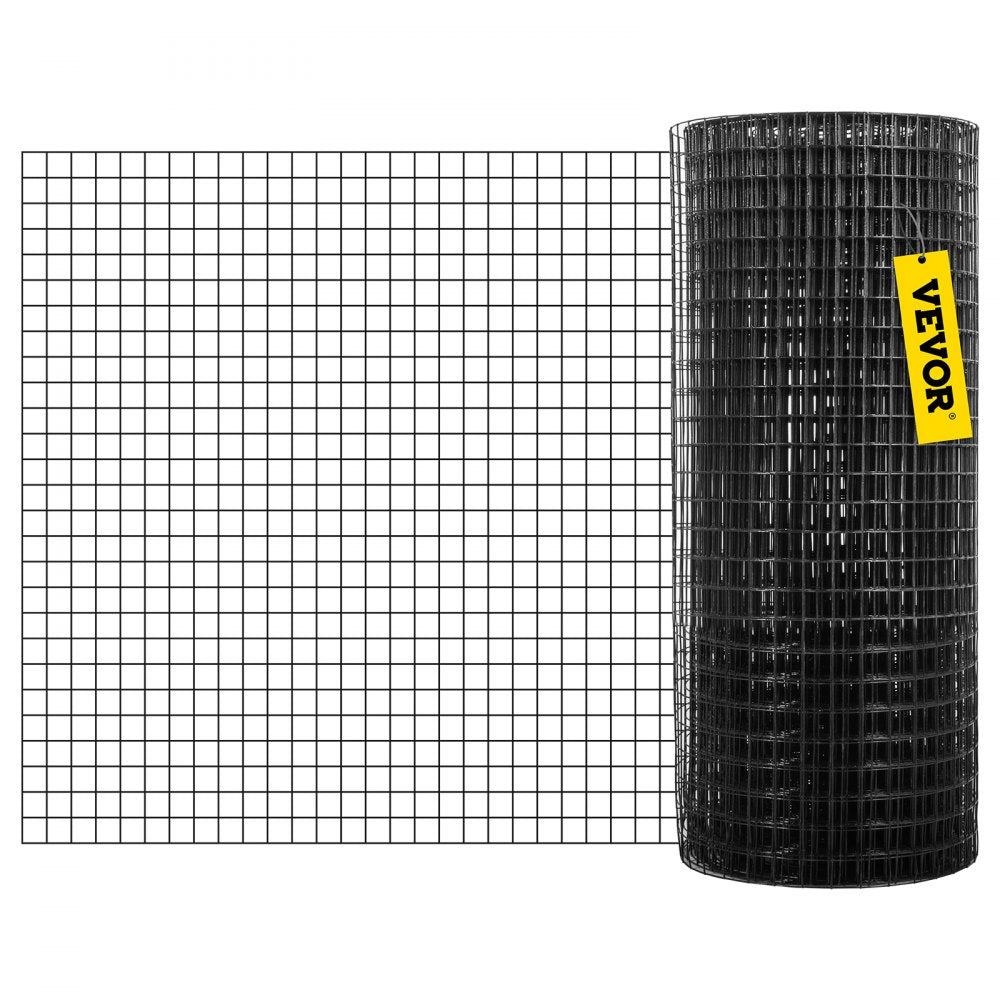 VV-HC-2450 - 24x50' Black Vinyl Coated Welded Wire Mesh for Gardens and Poultry