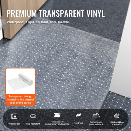 DD-04 - 24" x 6' Scratch-Proof PVC Carpet Protector for Pet Safety