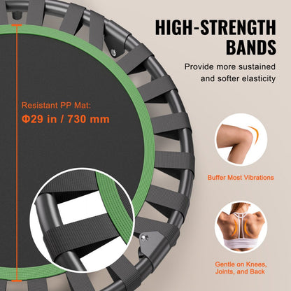 TX-B6232B-36in - 36" Compact Fitness Trampoline with 24 Tension Bands