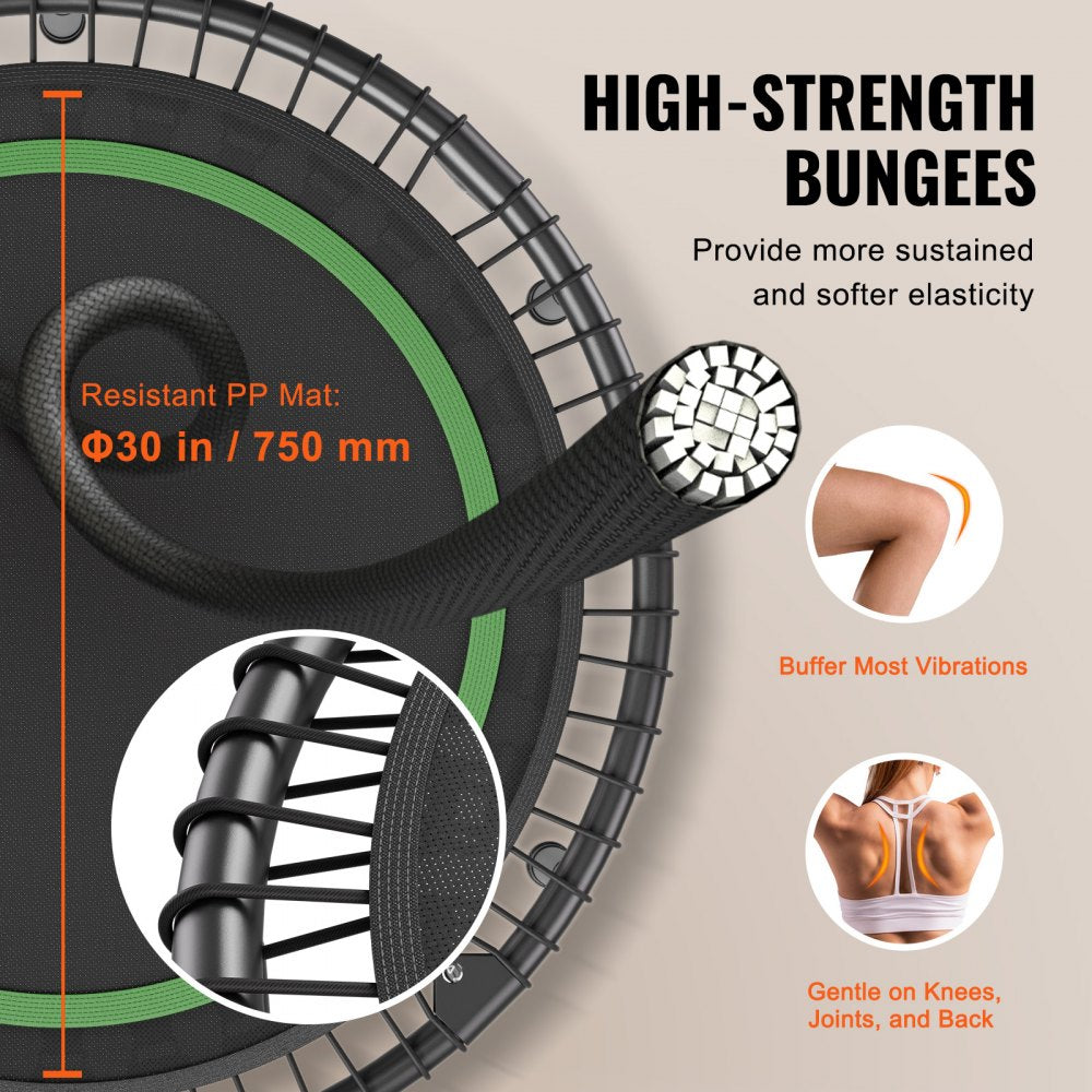TX-B6232C-40in - 40" Foldable Mini Trampoline for Low-Impact Indoor Workouts