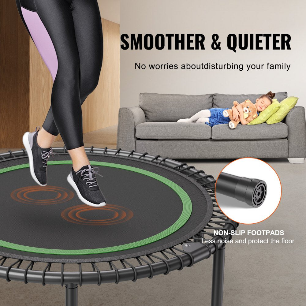 TX-B6232C-40in - 40" Foldable Mini Trampoline for Low-Impact Indoor Workouts