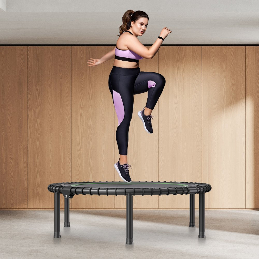 TX-B6232C-40in - 40" Foldable Mini Trampoline for Low-Impact Indoor Workouts