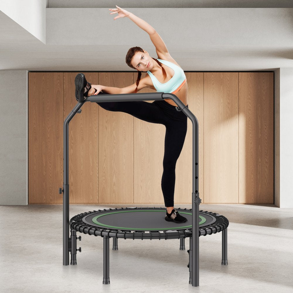 TX-B6232C-40in+C - 40" Foldable Mini Trampoline with Adjustable Handle for Adults