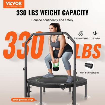 TX-B6389C-40in+C - Foldable Mini Trampoline for Adults, 330 lbs Capacity